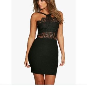 Black halter neck dress SIZE 14